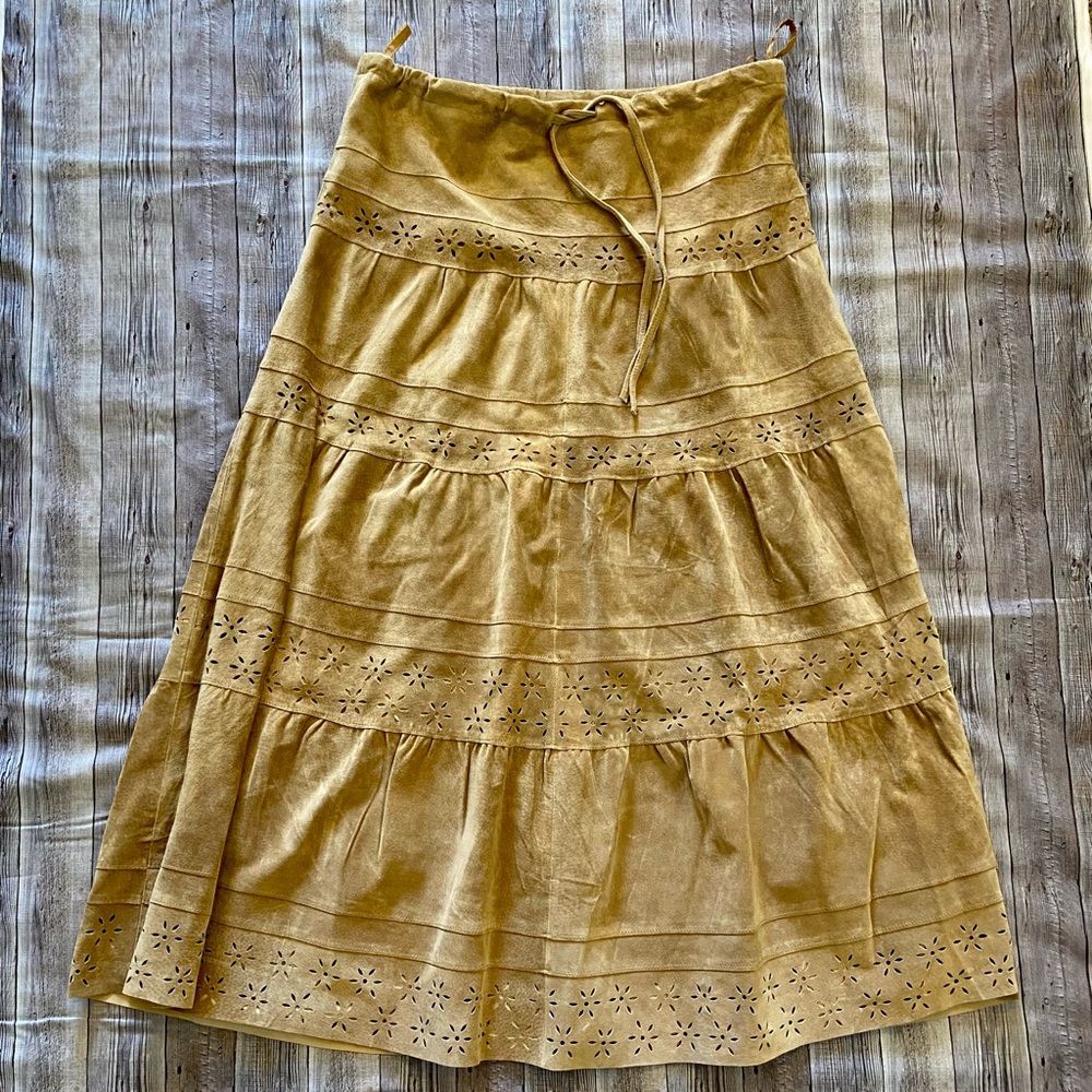 Margaret Godfrey Long Skirt| Full| Leather| Size 8